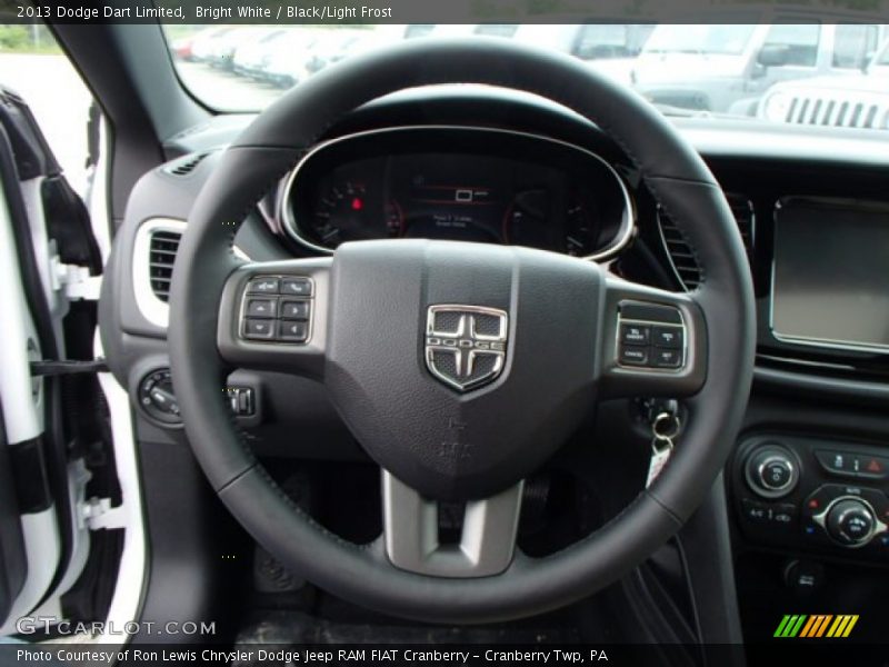 Bright White / Black/Light Frost 2013 Dodge Dart Limited