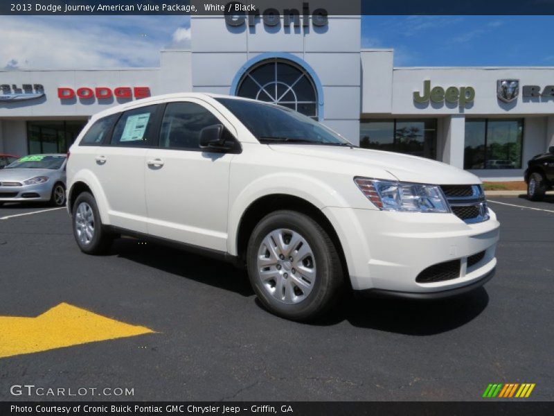 White / Black 2013 Dodge Journey American Value Package