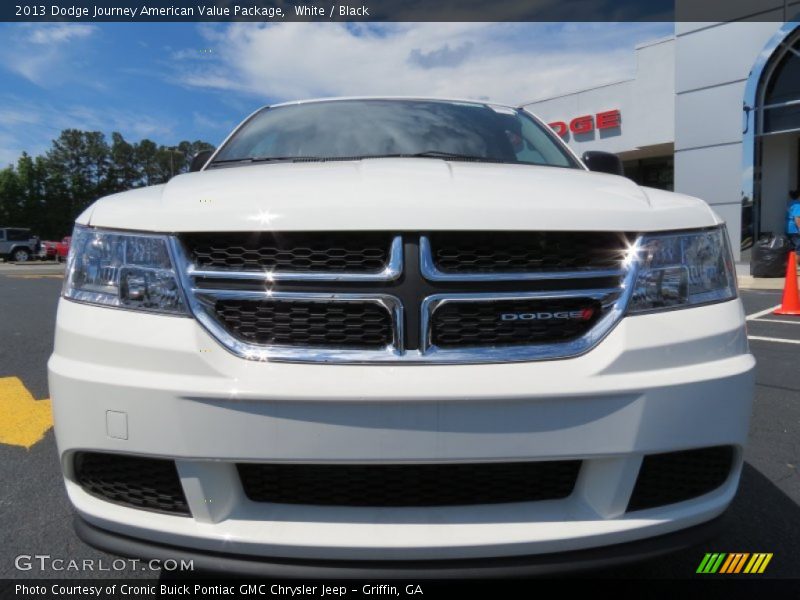 White / Black 2013 Dodge Journey American Value Package