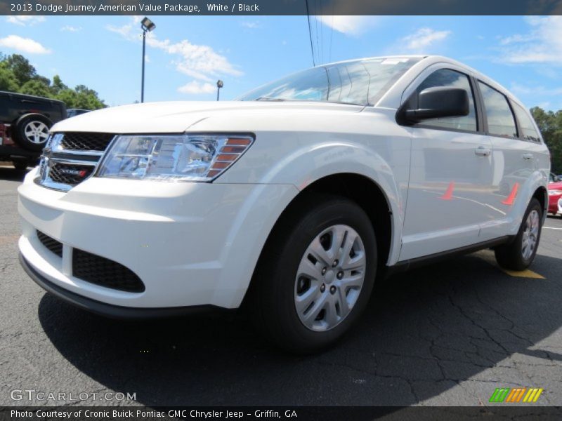 White / Black 2013 Dodge Journey American Value Package