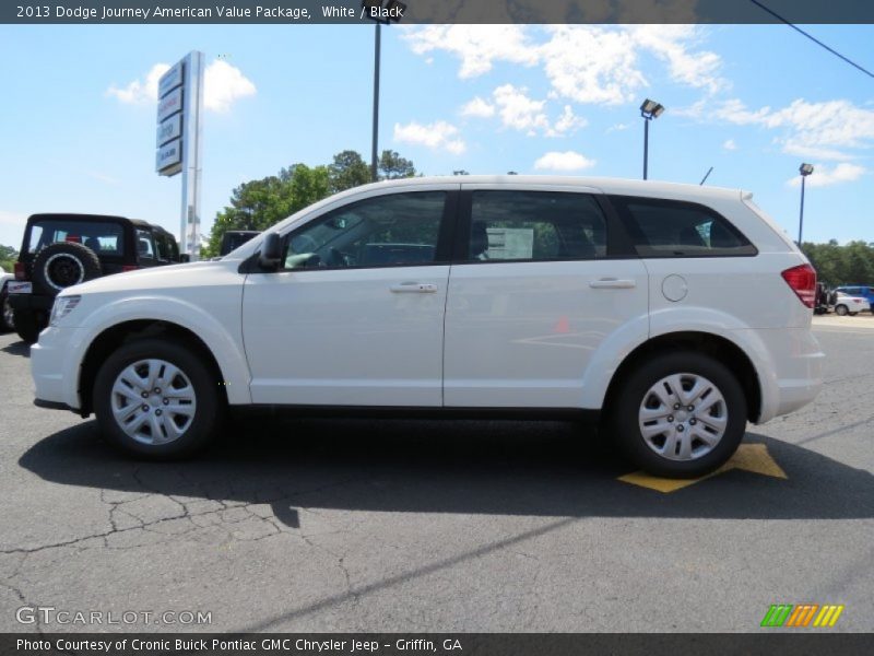White / Black 2013 Dodge Journey American Value Package
