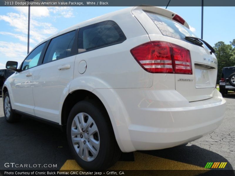 White / Black 2013 Dodge Journey American Value Package