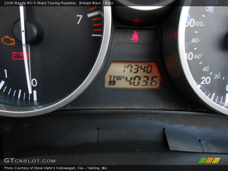 Brilliant Black / Black 2006 Mazda MX-5 Miata Touring Roadster