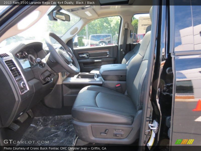  2013 3500 Laramie Mega Cab 4x4 Dually Black Interior