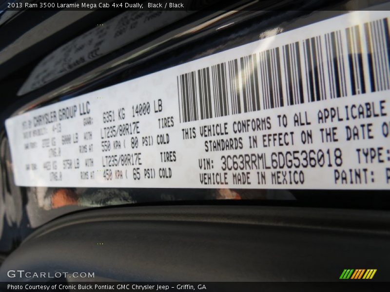 Black / Black 2013 Ram 3500 Laramie Mega Cab 4x4 Dually