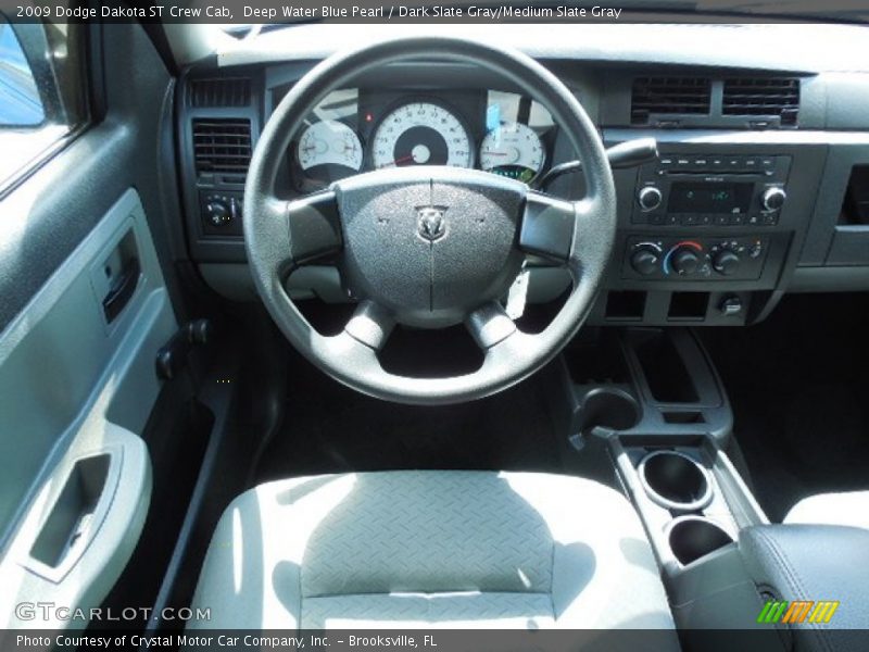 Deep Water Blue Pearl / Dark Slate Gray/Medium Slate Gray 2009 Dodge Dakota ST Crew Cab