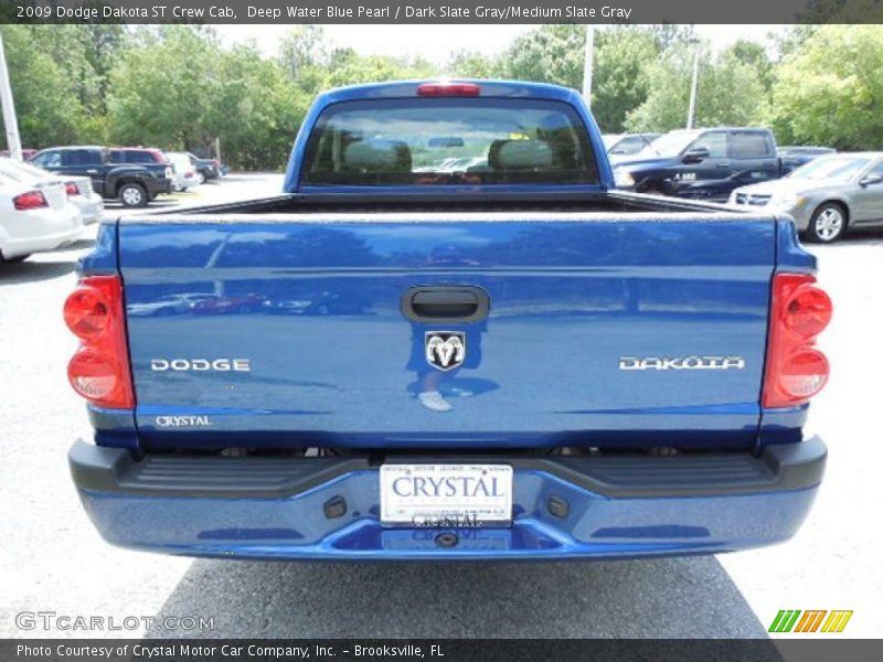 Deep Water Blue Pearl / Dark Slate Gray/Medium Slate Gray 2009 Dodge Dakota ST Crew Cab