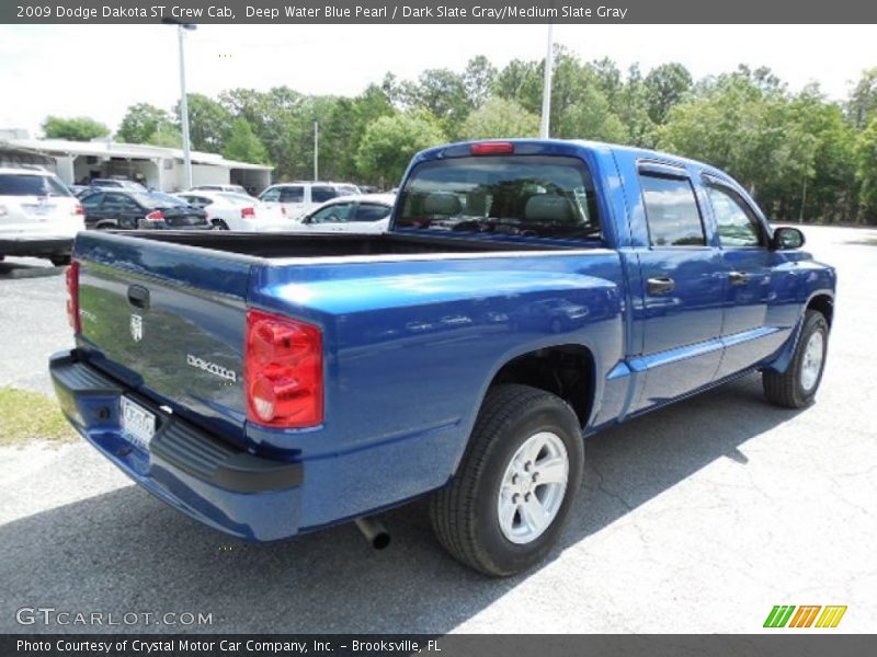 Deep Water Blue Pearl / Dark Slate Gray/Medium Slate Gray 2009 Dodge Dakota ST Crew Cab
