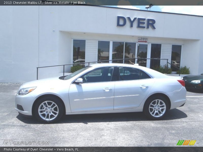 Silver Ice Metallic / Jet Black 2013 Chevrolet Malibu LT