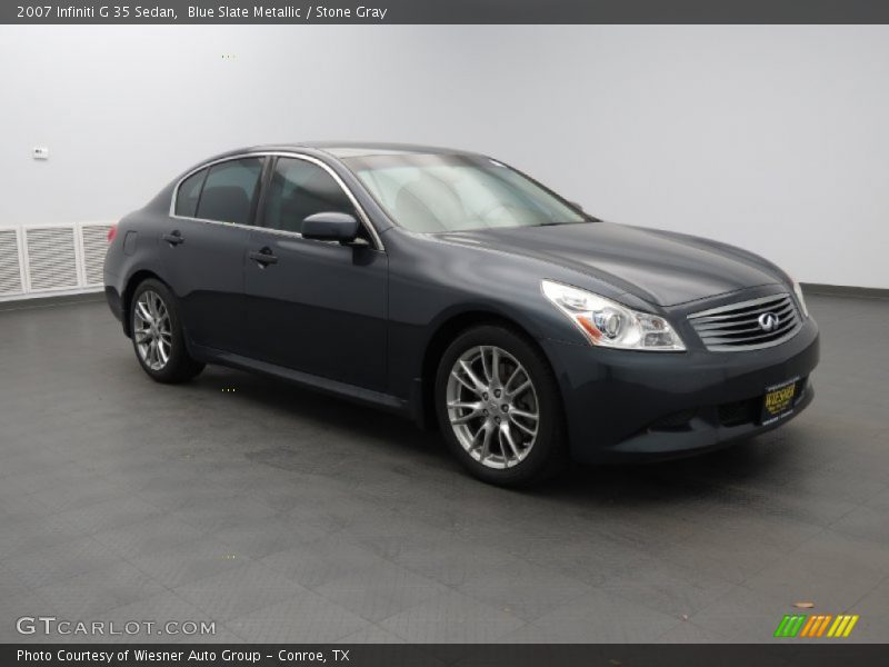 Blue Slate Metallic / Stone Gray 2007 Infiniti G 35 Sedan