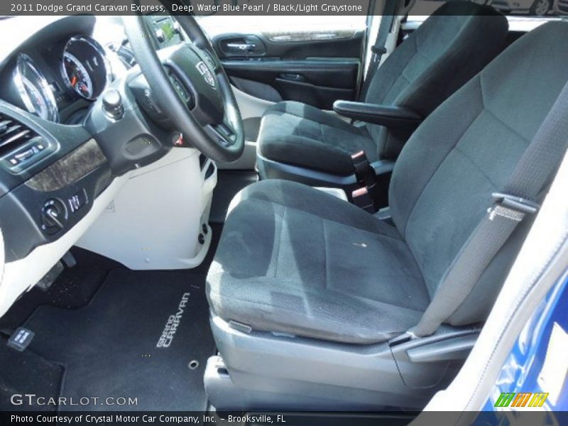 Deep Water Blue Pearl / Black/Light Graystone 2011 Dodge Grand Caravan Express