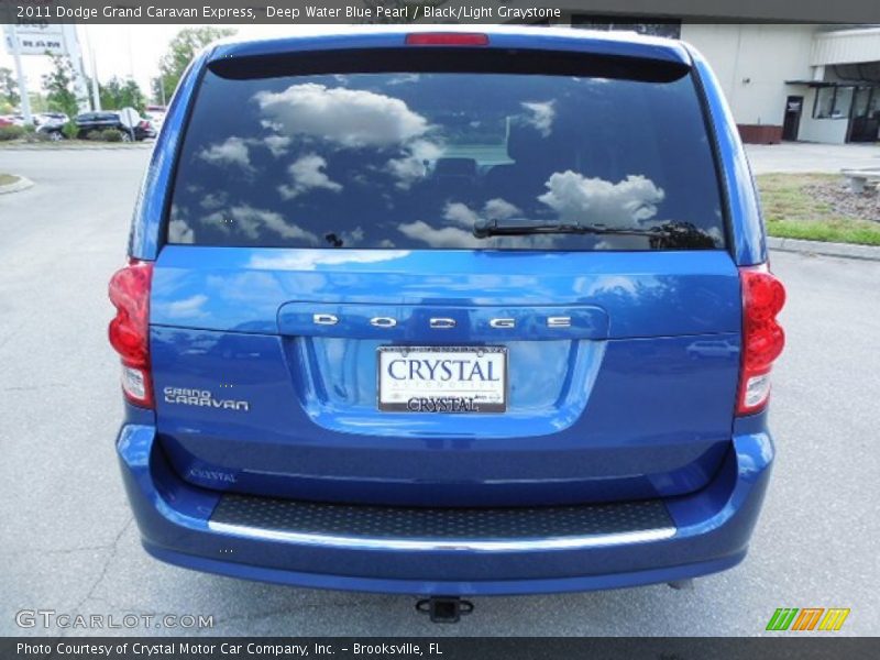 Deep Water Blue Pearl / Black/Light Graystone 2011 Dodge Grand Caravan Express