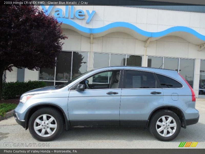 Glacier Blue Metallic / Gray 2009 Honda CR-V EX 4WD