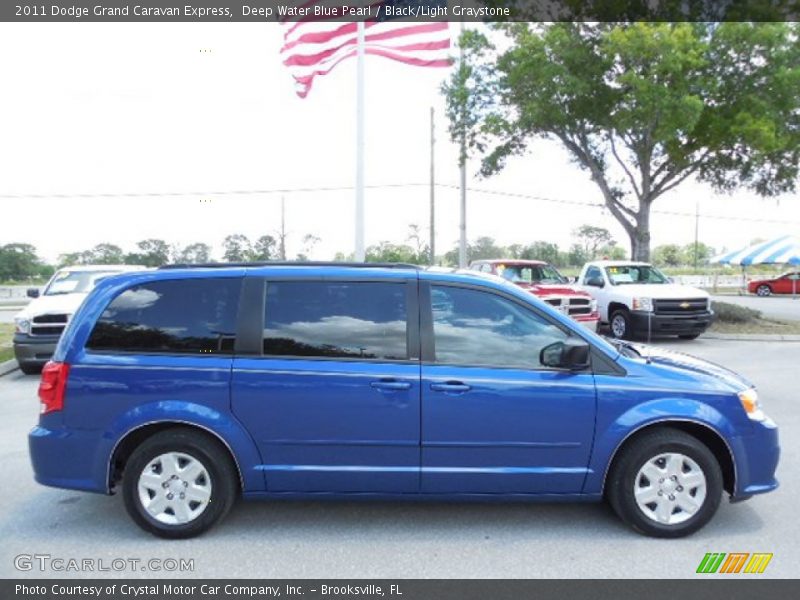 Deep Water Blue Pearl / Black/Light Graystone 2011 Dodge Grand Caravan Express