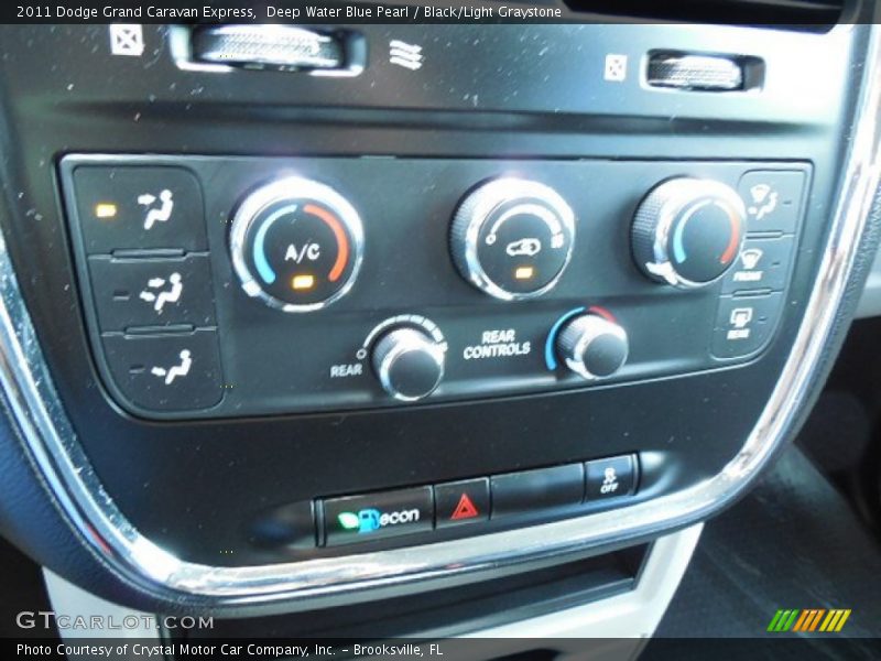 Deep Water Blue Pearl / Black/Light Graystone 2011 Dodge Grand Caravan Express