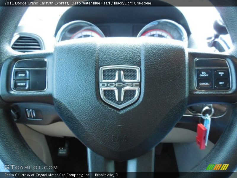Deep Water Blue Pearl / Black/Light Graystone 2011 Dodge Grand Caravan Express