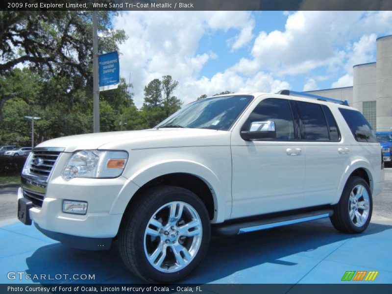 White Sand Tri-Coat Metallic / Black 2009 Ford Explorer Limited