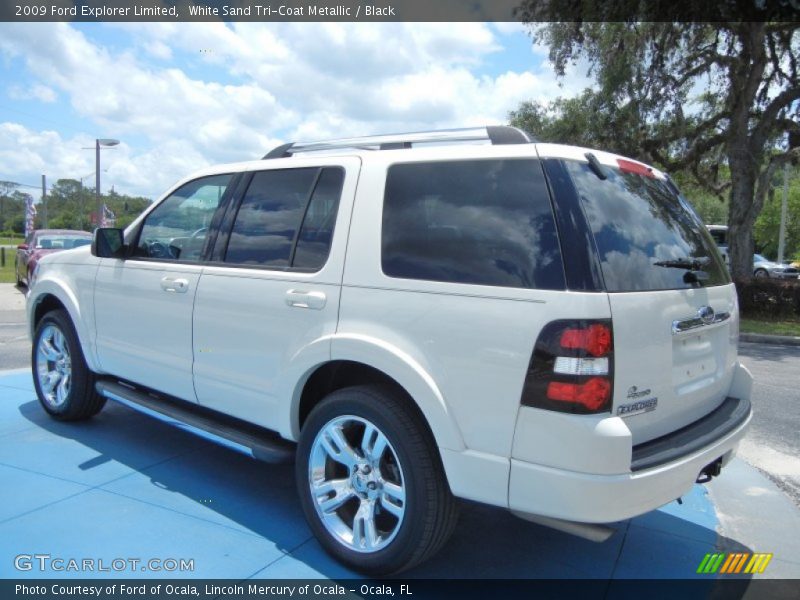 White Sand Tri-Coat Metallic / Black 2009 Ford Explorer Limited
