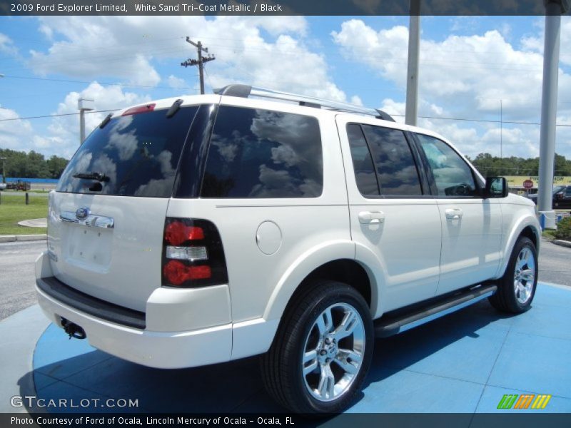 White Sand Tri-Coat Metallic / Black 2009 Ford Explorer Limited
