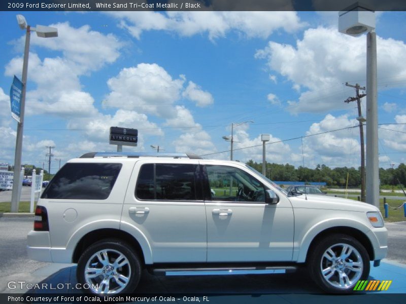 White Sand Tri-Coat Metallic / Black 2009 Ford Explorer Limited