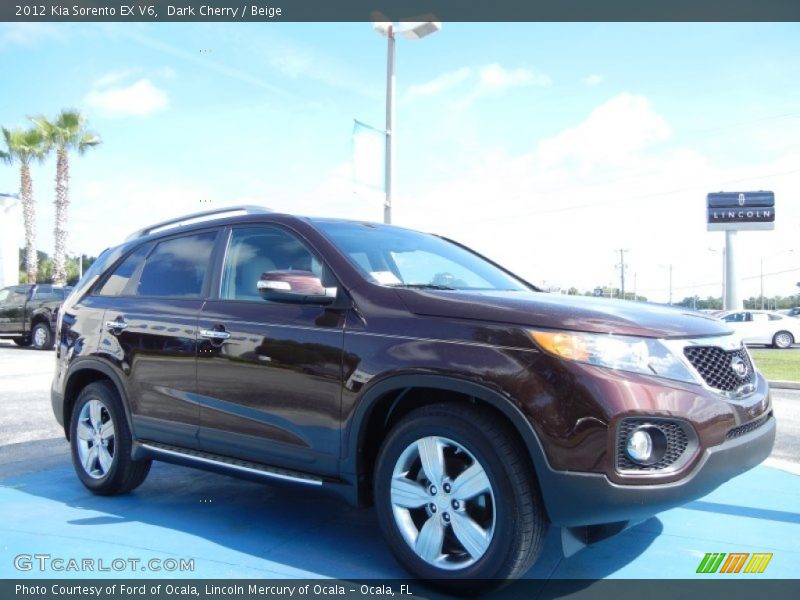 Dark Cherry / Beige 2012 Kia Sorento EX V6