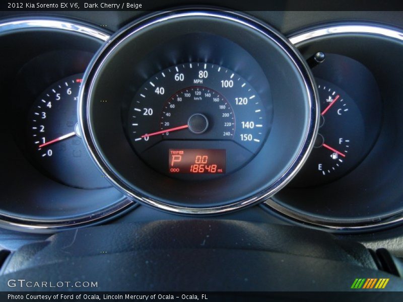 Dark Cherry / Beige 2012 Kia Sorento EX V6