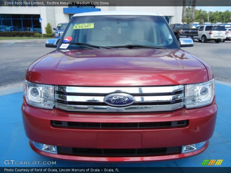 Redfire Metallic / Medium Light Stone 2009 Ford Flex Limited