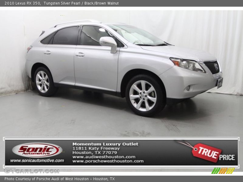 Tungsten Silver Pearl / Black/Brown Walnut 2010 Lexus RX 350