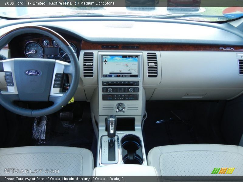 Redfire Metallic / Medium Light Stone 2009 Ford Flex Limited