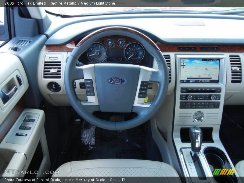 Redfire Metallic / Medium Light Stone 2009 Ford Flex Limited