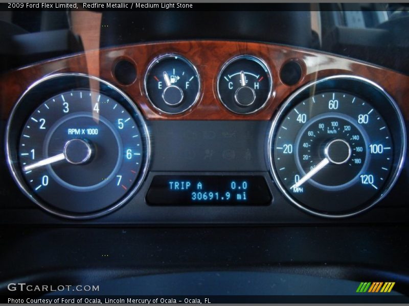 Redfire Metallic / Medium Light Stone 2009 Ford Flex Limited