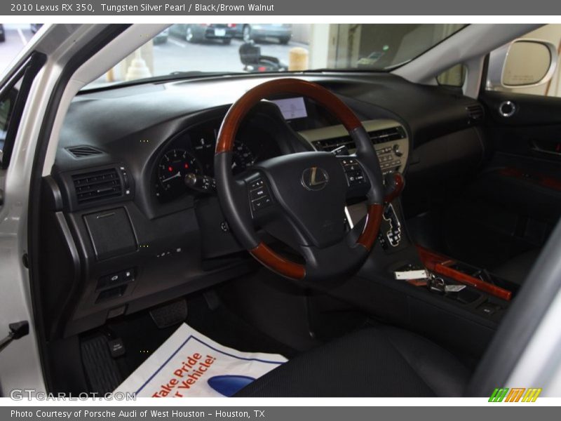 Tungsten Silver Pearl / Black/Brown Walnut 2010 Lexus RX 350