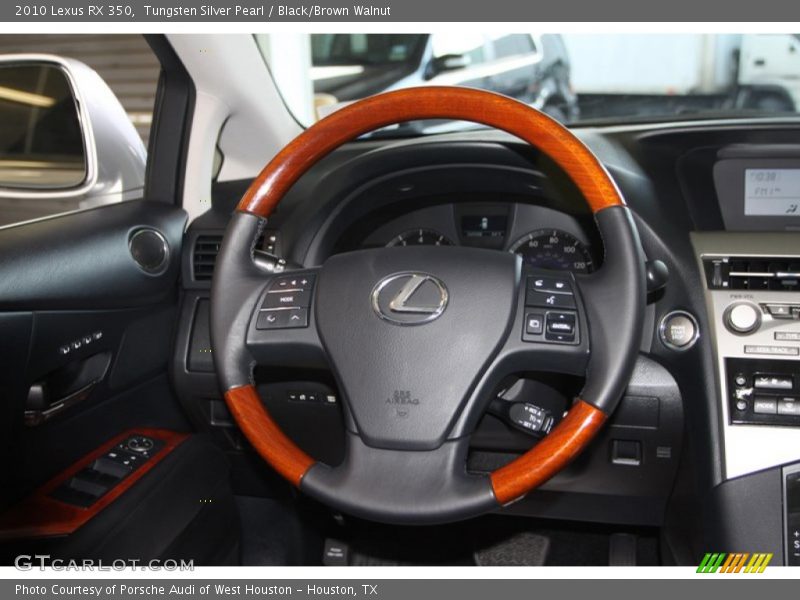 Tungsten Silver Pearl / Black/Brown Walnut 2010 Lexus RX 350