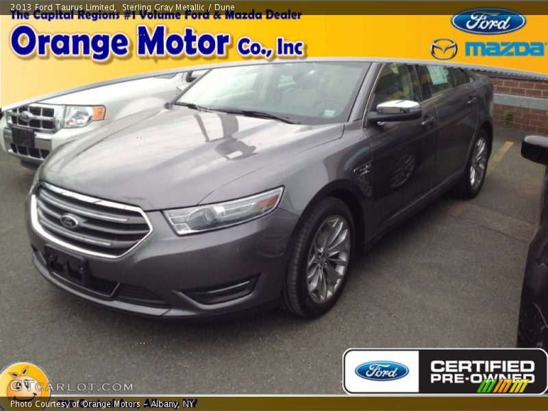 Sterling Gray Metallic / Dune 2013 Ford Taurus Limited