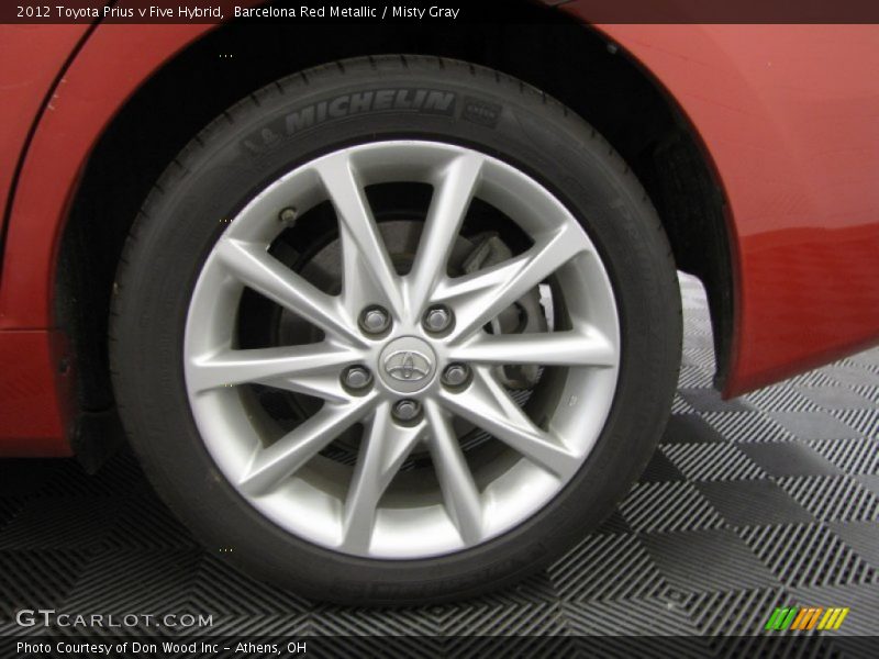 Barcelona Red Metallic / Misty Gray 2012 Toyota Prius v Five Hybrid