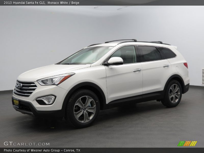 Monaco White / Beige 2013 Hyundai Santa Fe GLS