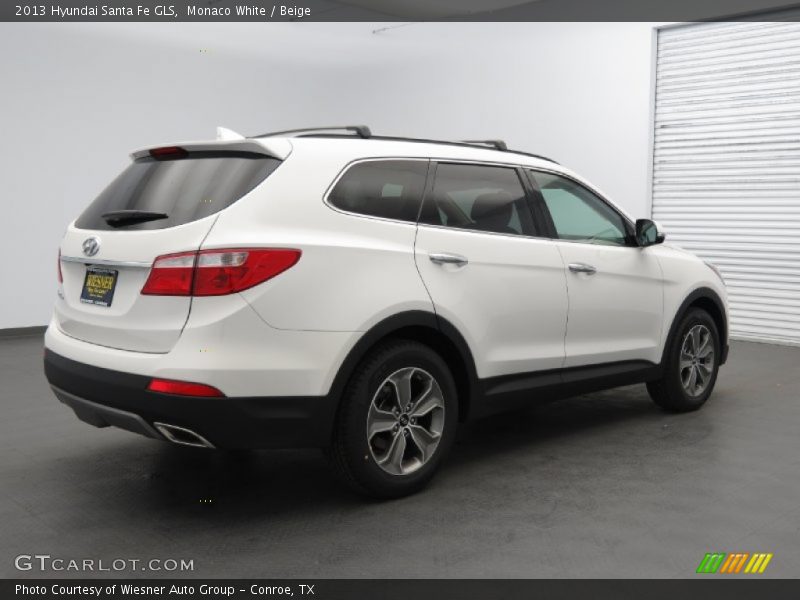 Monaco White / Beige 2013 Hyundai Santa Fe GLS