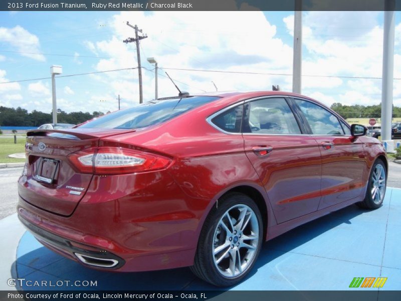 Ruby Red Metallic / Charcoal Black 2013 Ford Fusion Titanium