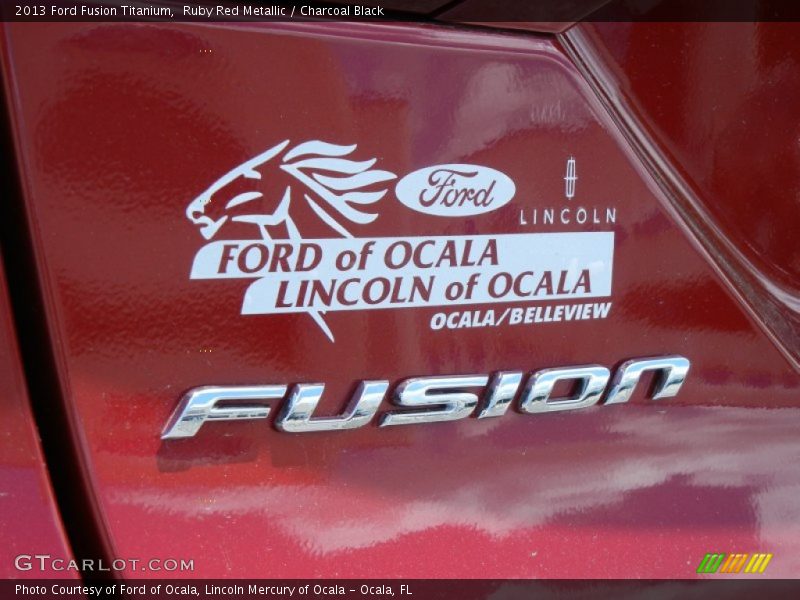 Ruby Red Metallic / Charcoal Black 2013 Ford Fusion Titanium