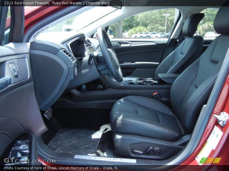 Ruby Red Metallic / Charcoal Black 2013 Ford Fusion Titanium