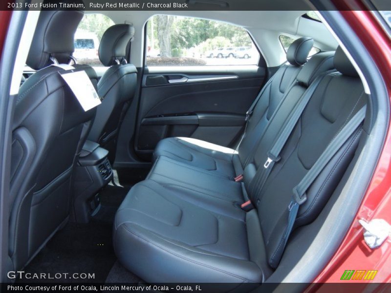 Ruby Red Metallic / Charcoal Black 2013 Ford Fusion Titanium