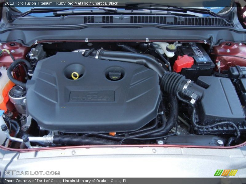 Ruby Red Metallic / Charcoal Black 2013 Ford Fusion Titanium