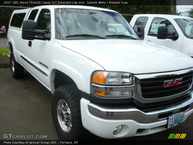 Summit White / Medium Gray 2007 GMC Sierra 2500HD Classic SLT Extended Cab 4x4
