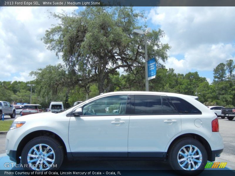 White Suede / Medium Light Stone 2013 Ford Edge SEL