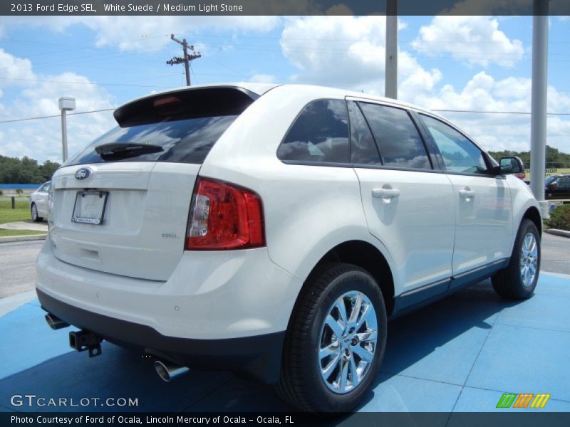 White Suede / Medium Light Stone 2013 Ford Edge SEL