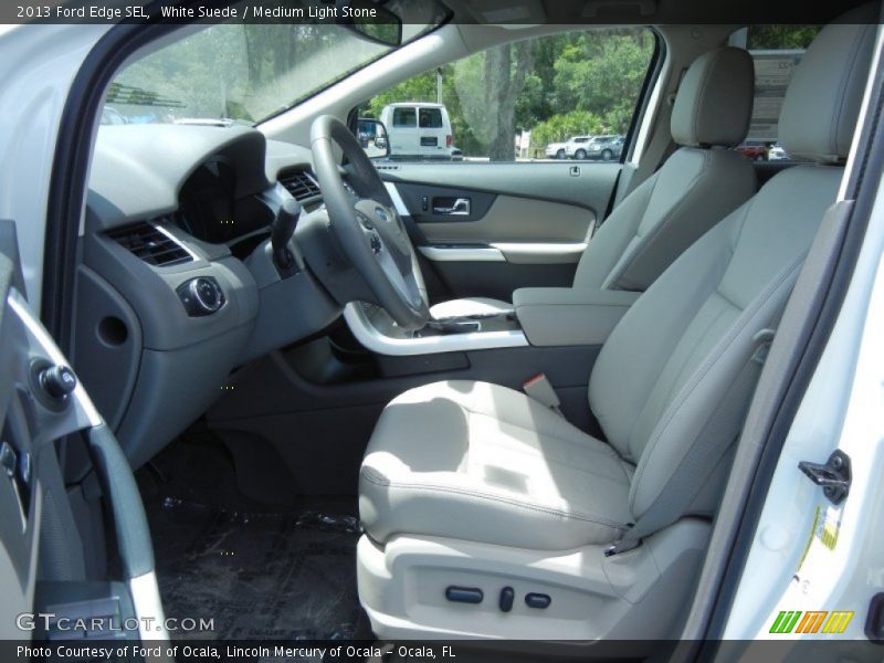 White Suede / Medium Light Stone 2013 Ford Edge SEL