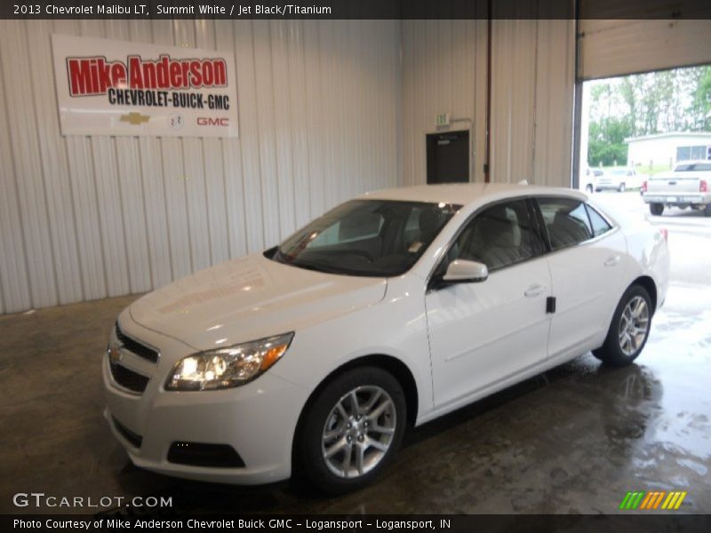 Summit White / Jet Black/Titanium 2013 Chevrolet Malibu LT
