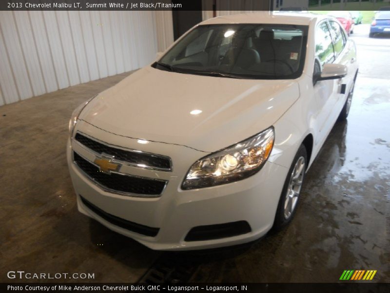Summit White / Jet Black/Titanium 2013 Chevrolet Malibu LT