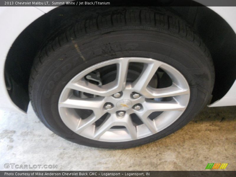 Summit White / Jet Black/Titanium 2013 Chevrolet Malibu LT