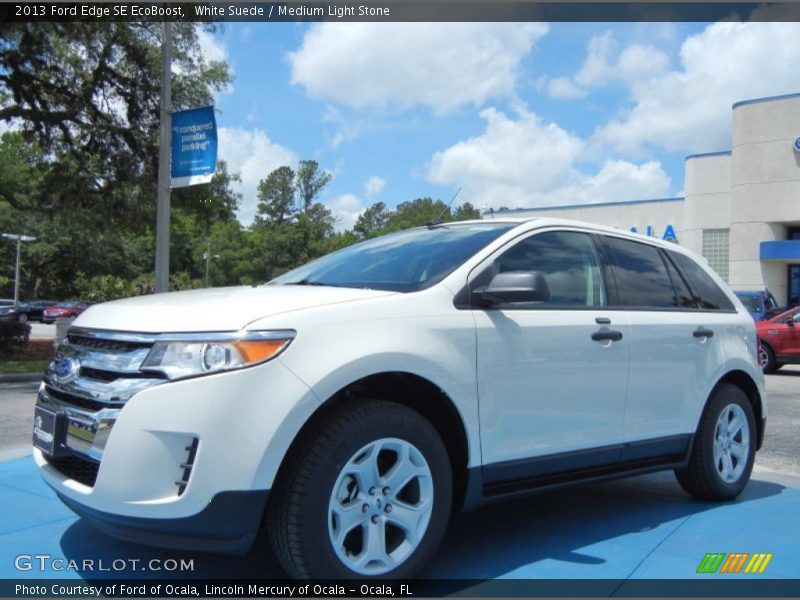 White Suede / Medium Light Stone 2013 Ford Edge SE EcoBoost